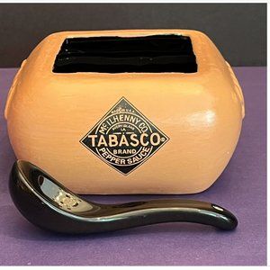 Tabasco Ceramic Salsa Serving Bowl with Ceramic Spoon McIlhenny Co